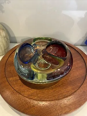 Marano 4 Coloured Section Glass Dish / Bowl 1980’s • £10