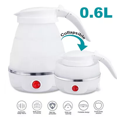 $18.69 • Buy Handheld 600ml Folding Electric Water Kettle Silicone Portable Travel Camping