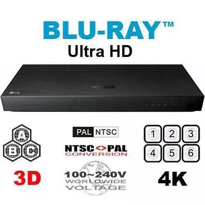 LG UBK90 UltraHD 4K Multi Region Free DVD Blu-Ray Disc Player • $379