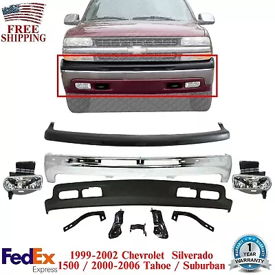 Front Bumper Chrome Kit For 1999-2002 Silverado 1500 / 2000-2006 Tahoe /Suburban • $532.21