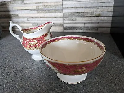 Vintage Coalport Montrose Pink Milk Jug And Sugar Bowl • £8.99