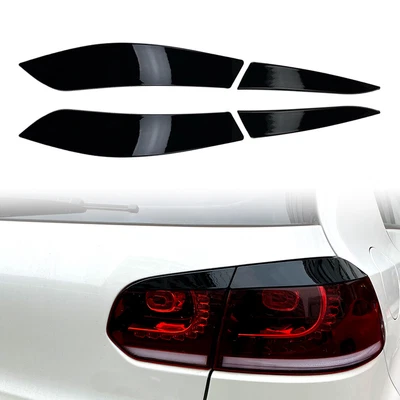 $28.84 • Buy Rear Tail Light Lamp Eyelid Trim Cover Fit For 2008-2013 VW Golf 6 MK6 Black