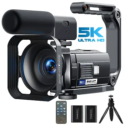 Video Camera 5K Camcorder Ultra HD 56MP 16X Digital Zoom Camera For YouTubeVlog • £113.99