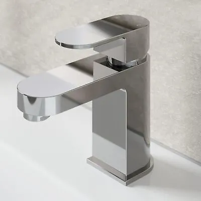 £31.47 • Buy Modern Bathroom Mono Basin Sink Mixer Tap Chrome Single Lever Curved Cloakroom