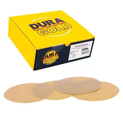 500 Grit 6  Gold Hook & Loop No Hole Sanding Discs For DA Sanders - Box Of 50 • $20.99