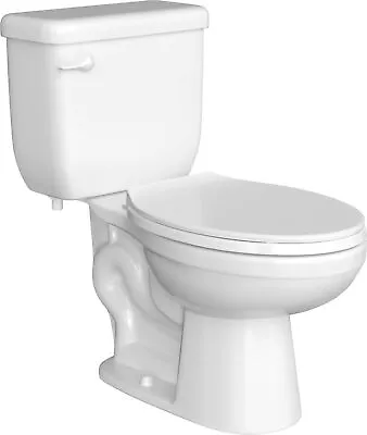 PROFLO PFCT101HE Jerritt 1.28 GPF Two Piece Elongated Toilet - White • $171.38