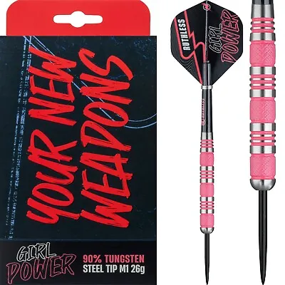 Girl Power Pink Darts Set 24g 26g 28g Grams Ruthless Ladies Girls Womens • £27.95