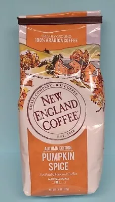 $12 • Buy New England Coffee Pumpkin Spice Medium Roast Ground Coffee, 11 Oz Bag US