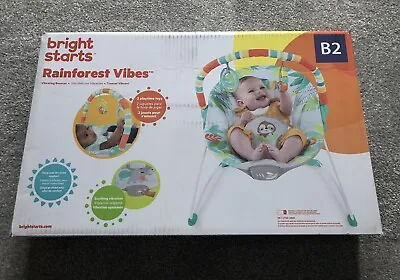 Bright Stars Baby Bouncer With Vibrations (Rainforest Vibes) - New Not Sealed • £25