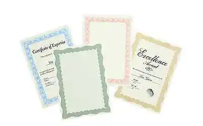 30 X Certificate Craft Papers & Foil Seals A4 (Colour & Style Choice)  Free Post • £15.99