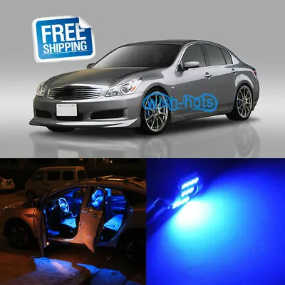 9Pcs Blue LED Lights Interior Package For Infiniti 2007-2008 G35 09-13 G37 Sedan • $9.11