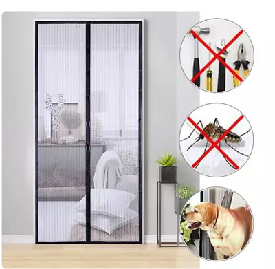 Magnetic Insect Magic Door Net Screen Bug Mosquito Fly Insect Curtain Mesh New • £6.96