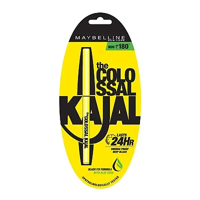 Maybelline New York Colossal Deep Kajal Black 0.35g Free Shipping • $9.38