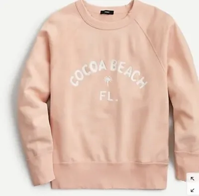 J Crew Sweatshirt Womens Garment-Dyed   Cocoa Beach In Flirty Peach NEW Medium • $33.74