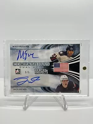 Mike Eruzione/Jack Eichel 2015-16 In The Game Heros And Prospects Dual Auto 5/5 • $224.99