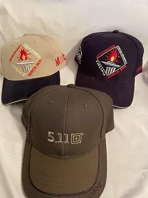 3 Ball Caps - 2 VA Law Enforcement Special Olympics Torch Run & 511 Tactical • $12