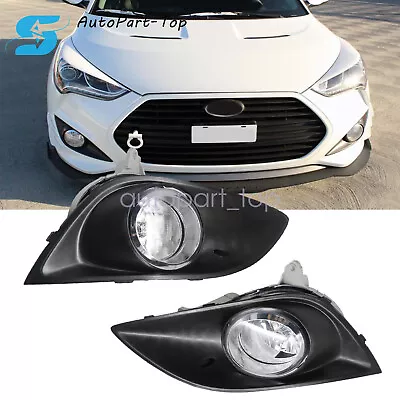 Fits Hyundai Veloster Turbo 2013-2016 Fog Lamp With Black Cover Left Right Side • $159.89