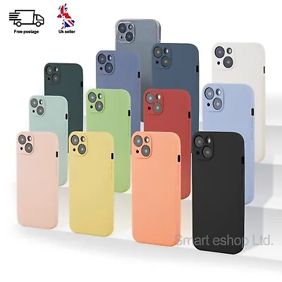 Case For IPhone 14 13 12 11 Mini Pro MaxXR SE 8 7 Plus Soft Silicone Phone Cover • £3.97