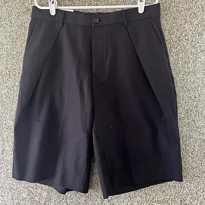 Zara Shorts Mens 32 Black Pleated Baggy Long Classic Casual Retro Urban NWT • $22.99