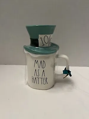 Mad Hatter Mug Rae Dunn Disney “MAD AS A HATTER” Alice In Wonderland W/ Lid New • $32