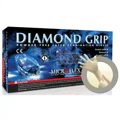 Microflex MF-300 Diamond Grip Latex Disposable Gloves White - 100CT • $29.95