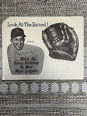 1950 Baseball Stan Musial LOOK AT THE RECORD RAWLINGS ADVERTISMENT LOBBY POSTER  • $50