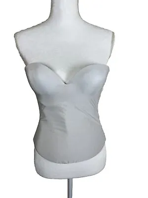 David's Bridal Longline White Bustier Bra Corset 38 B Adjustable Wedding - B37 • £17.27