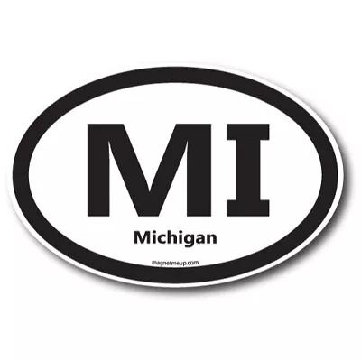 MI Michigan US State Oval Magnet Decal 4x6 Inches Automotive Magnet For Car • $7.99