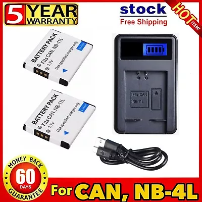 2x NB11LH NB-11L Batt +LCD Charger For Canon Digital IXUS 175 180 185 190 HJ • $36.80