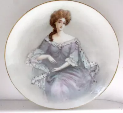 VTG Uno Favorite Bavaria Germany Hand Painted Porcelain Portrait Plate Signed • $74.99