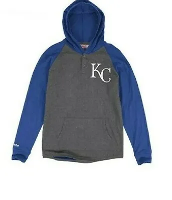 Mitchell & Ness Kansas City Royals Hooded Long Sleeve Mens 3XL $70 • $28