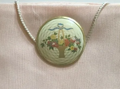Evening Bag Purse Vtg Handbag Wedding Peach Flower Basket Makeup Button Closure • $13.99