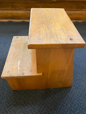 Vintage Primitive Wooden Step Stool Very Steady • $55