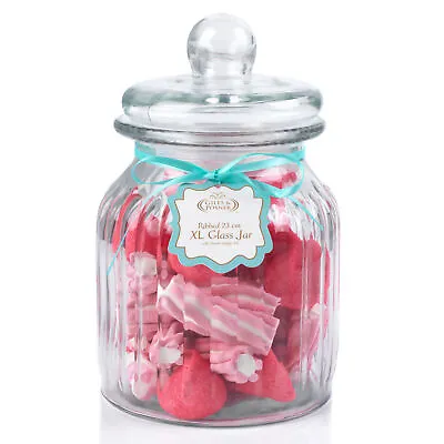 £7.99 • Buy Extra Large Glass Jar Candy Jar 23cm Dried Food Storage Container Giles & Posner