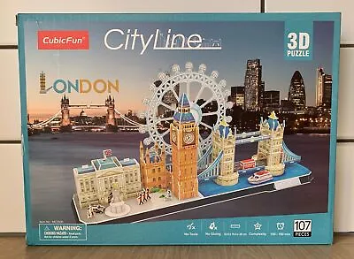 CubicFun 3D Puzzles UK London Bridge Big Ben City Skyline Jigsaw Puzzle • £16.99