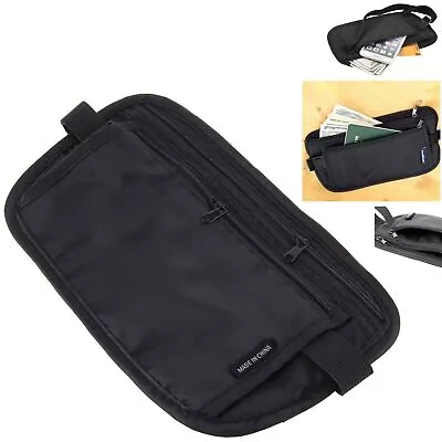 £3.95 • Buy Money Travel Waist Belt Zipped Passport Wallet Pouch Bum Bag Security Discreet