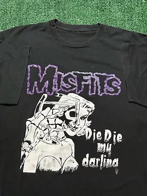 VTG Misfits Shirt Band Tee Die Die My Darling Tour Cradle Filth 2000s ACDC RARE • $45