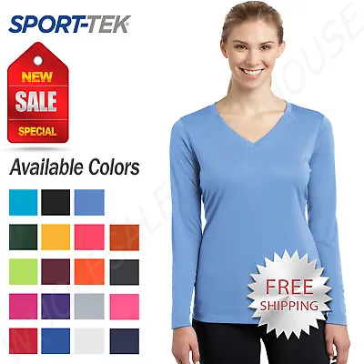 $10.48 • Buy Sport Tek Womens Long Sleeve Dri-Fit PosiCharge Workout XS-4XL T-Shirt LST353LS