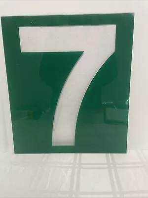 Vintage Acrylic Chevron Service Gas Station Price Number “ 7 “   15” X 17” Green • $20