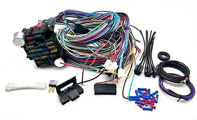Universal 21 Circuit Wiring Harness Chevy Mopar Ford Hot Rods Extra Long Wires  • $99.95