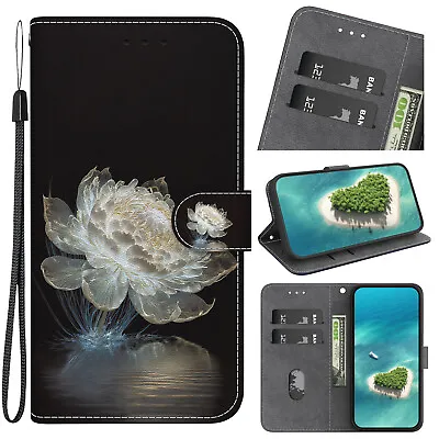 Flower Wallet Phone Case For IPhone Samsung LG Google NOKIA Moto Oneplus Sony  • £6.60