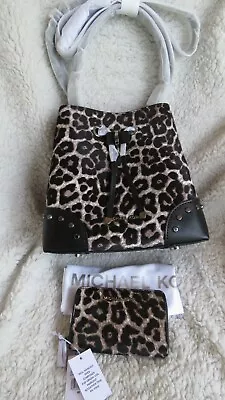 Michael Kors Mercer Gallery RARE Animal Print Shoulder /X-Body Bag & Wallet  • $488.15