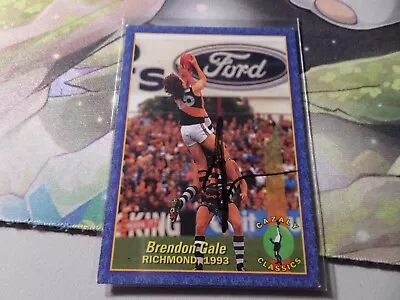 AFL 1994 Select Cazaly Brendon Gale Richmond Signed Card #35 • $50