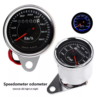  Retro Motorcycle Speedometer Gauge Universal LCD Digit Tachometer Odometer • $19.52