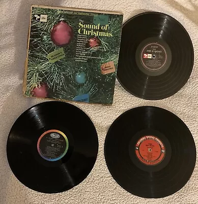 Vintage Christmas Records Lot Of 3 A Merry Merry ChristmasThe Sound Of Christma • $8