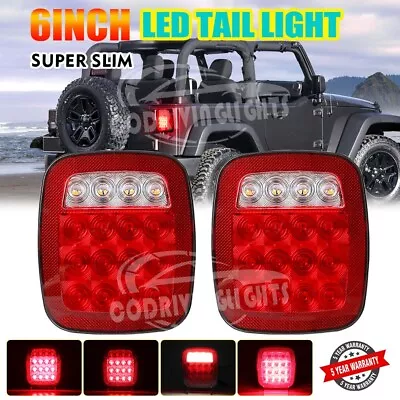 Pair 39 LED Tail Lights Brake License Plate Lamp For Jeep Wrangler YJ TJ CJ5 CJ7 • $28.41