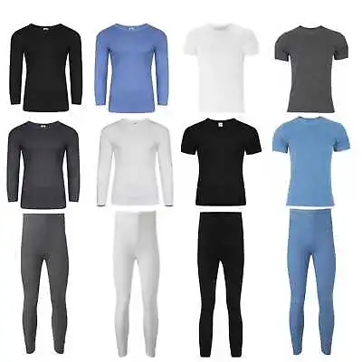 Mens Thermal Long Johns Underwear Bottom Top T Shirt Trouser Full Sleeve Set Men • £6.69