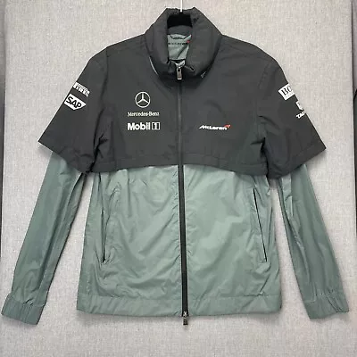 McLaren Mercedes Jacket Mens S 2014 Team Zip Up Windbreaker Water Resistant 4019 • $129.99