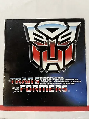Transformers G1 1985 Insert Catalog Check List Poster In Excellent Condition • $19.84