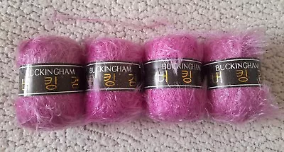 410g  FANCY Delicate MAGENTA PINK Eyelash Knitting Wool Yarn Crochet Bundle • £10.99